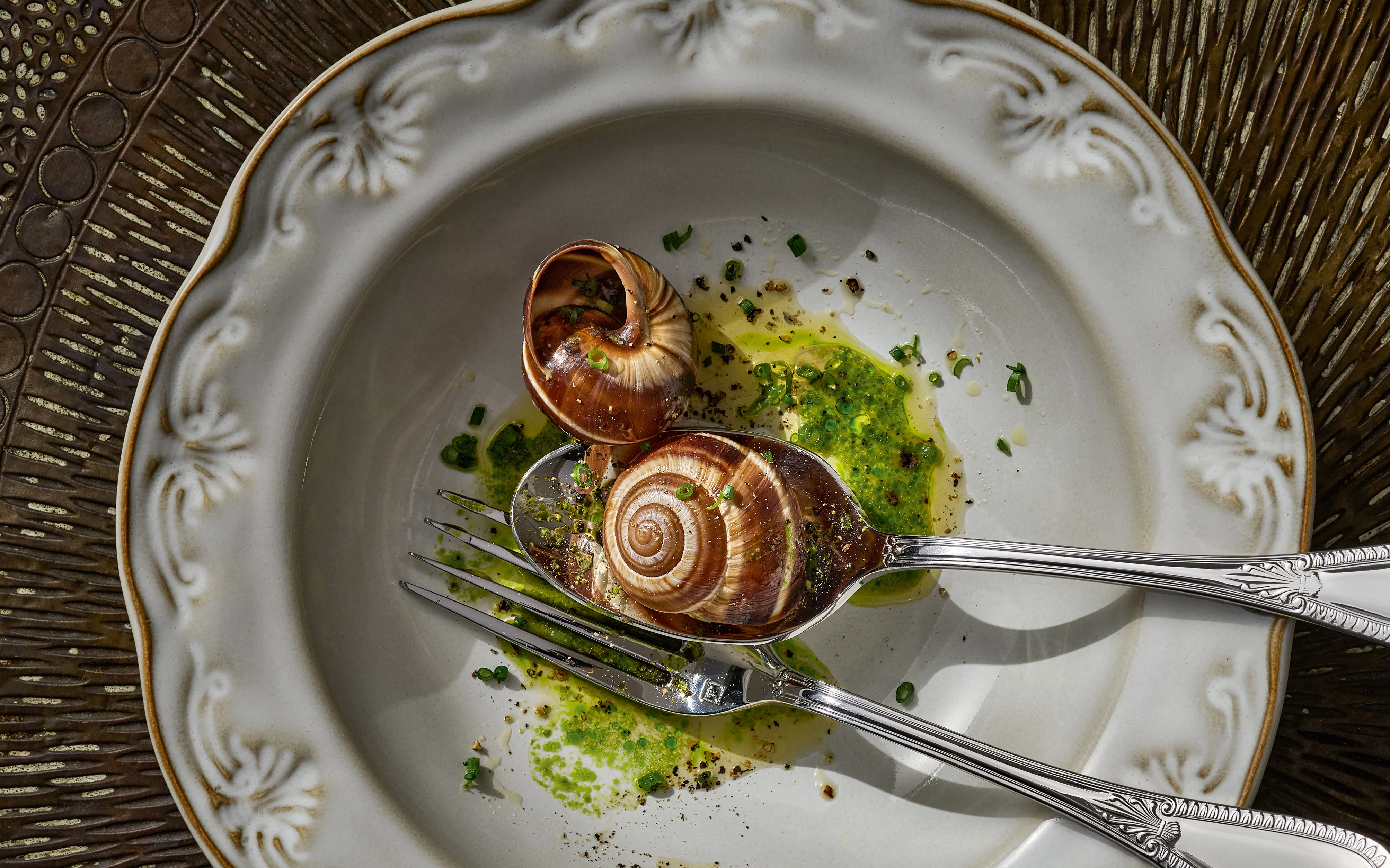 plate with food and cutlery